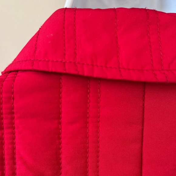 Sigrid Olsen Red Quilted Normcore Scandi Girl Knit Sleeve Shirt Jacket Size M - Picture 7 of 11